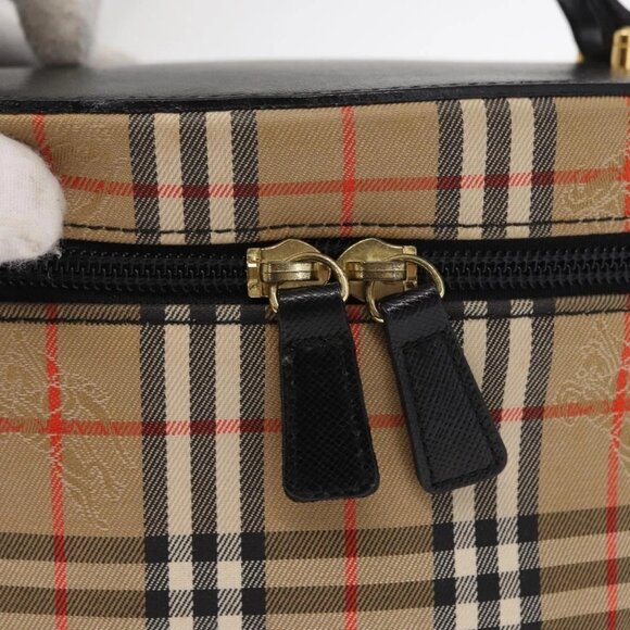 Authentic BURBERRY Nova Check Vanity Hand Bag bst384-121825 - Picture 6 of 16
